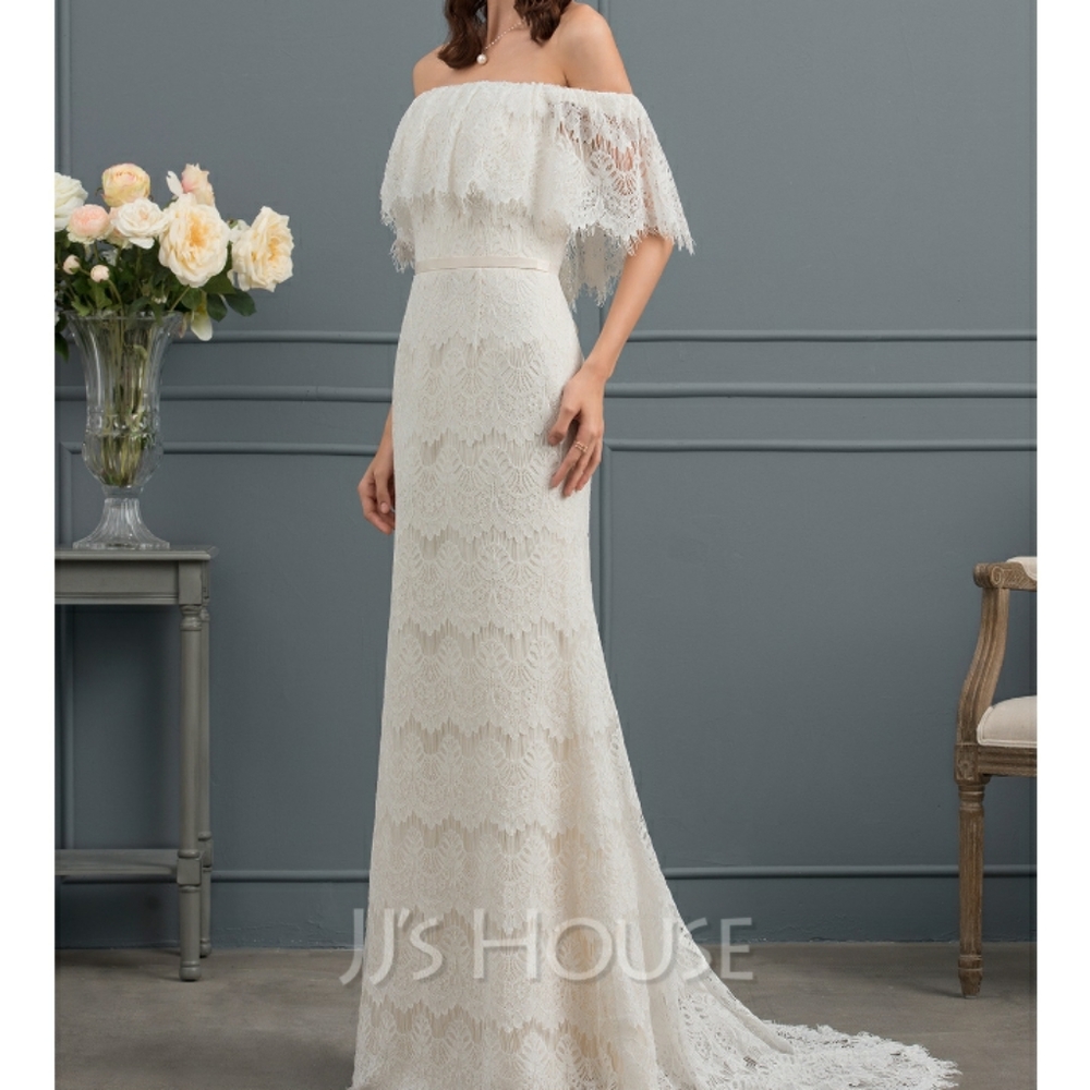 JJs house sheath wedding dress